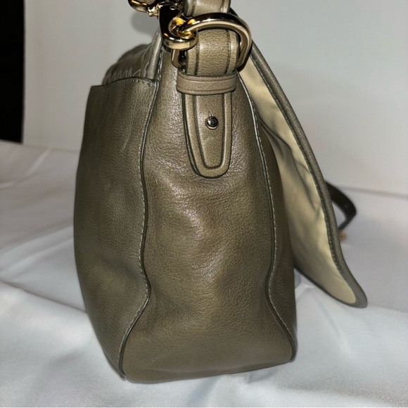 🔥SALE Cole Haan Woven Flap Shoulder Messenger Bag w/Crossbody Strap Olive Green - Picture 11 of 12